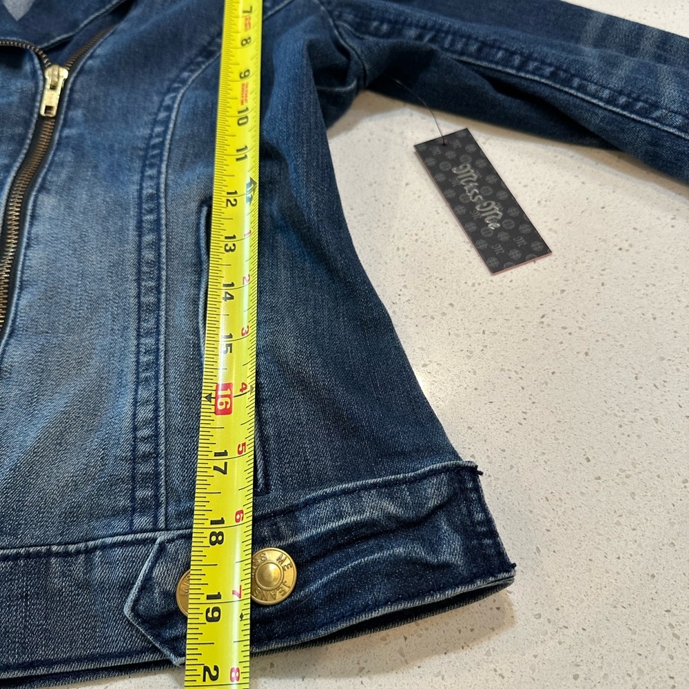 NWT-MISS ME DENIM JACKET. SIZE 6 . LABEL SAYS LARGE - Picture 5 of 12